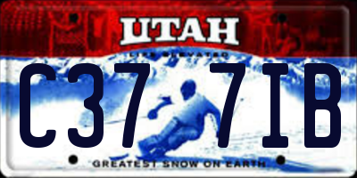 UT license plate C377IB