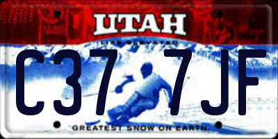 UT license plate C377JF