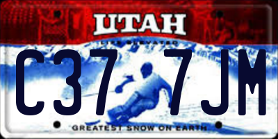 UT license plate C377JM