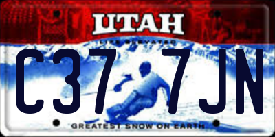 UT license plate C377JN