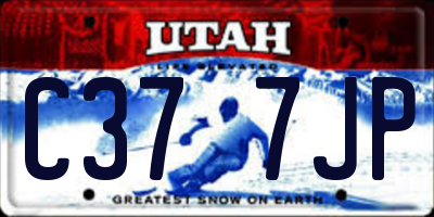 UT license plate C377JP