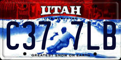 UT license plate C377LB