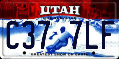 UT license plate C377LF