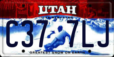 UT license plate C377LJ