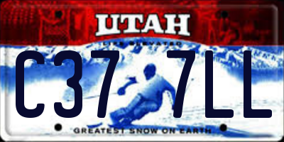 UT license plate C377LL