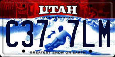 UT license plate C377LM