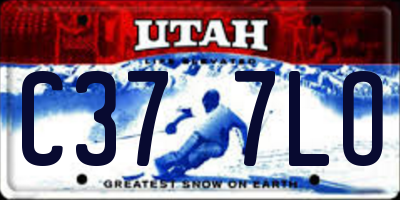 UT license plate C377LO