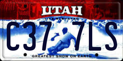UT license plate C377LS