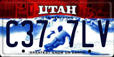 UT license plate C377LV