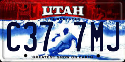 UT license plate C377MJ