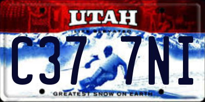 UT license plate C377NI