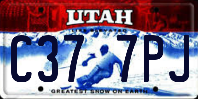 UT license plate C377PJ