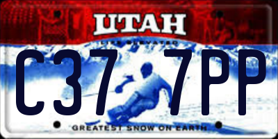 UT license plate C377PP