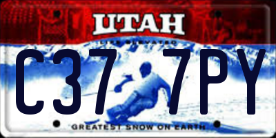 UT license plate C377PY
