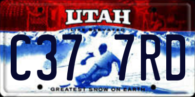 UT license plate C377RD