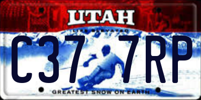 UT license plate C377RP