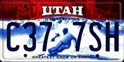 UT license plate C377SH