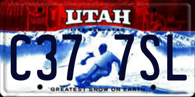 UT license plate C377SL