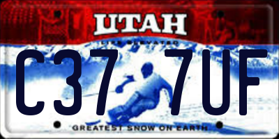 UT license plate C377UF
