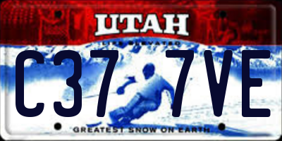 UT license plate C377VE