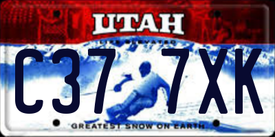 UT license plate C377XK
