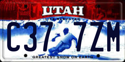 UT license plate C377ZM