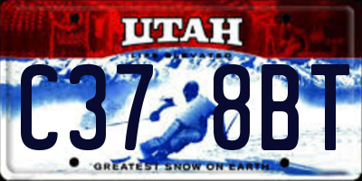 UT license plate C378BT