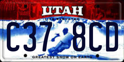 UT license plate C378CD