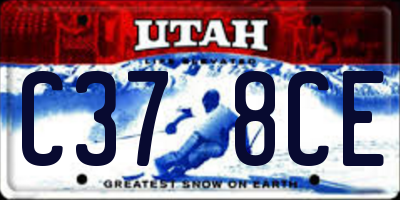 UT license plate C378CE