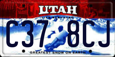 UT license plate C378CJ