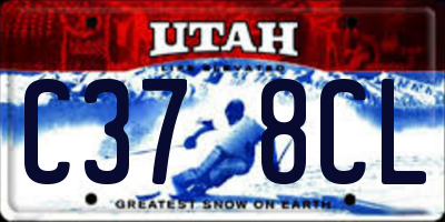 UT license plate C378CL
