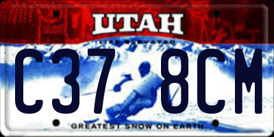 UT license plate C378CM
