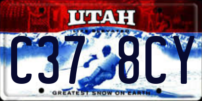 UT license plate C378CY