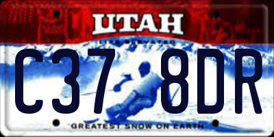 UT license plate C378DR