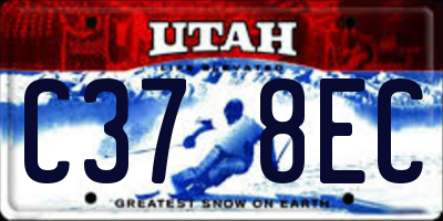 UT license plate C378EC