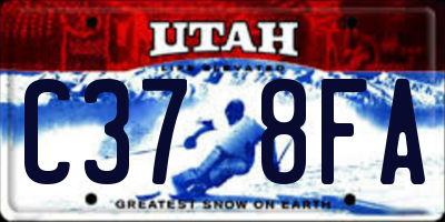 UT license plate C378FA