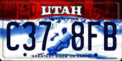 UT license plate C378FB