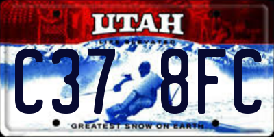 UT license plate C378FC