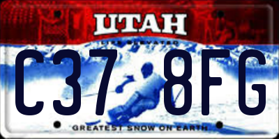 UT license plate C378FG