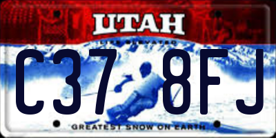 UT license plate C378FJ