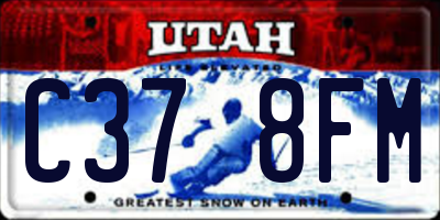 UT license plate C378FM
