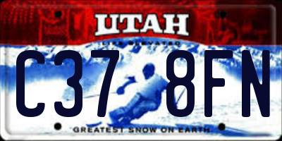 UT license plate C378FN