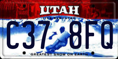 UT license plate C378FQ