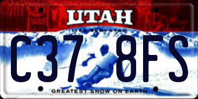UT license plate C378FS