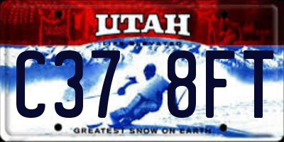 UT license plate C378FT