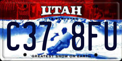 UT license plate C378FU