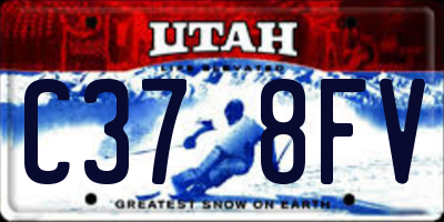 UT license plate C378FV