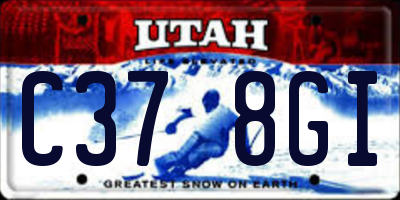 UT license plate C378GI