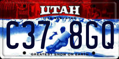 UT license plate C378GQ