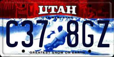 UT license plate C378GZ